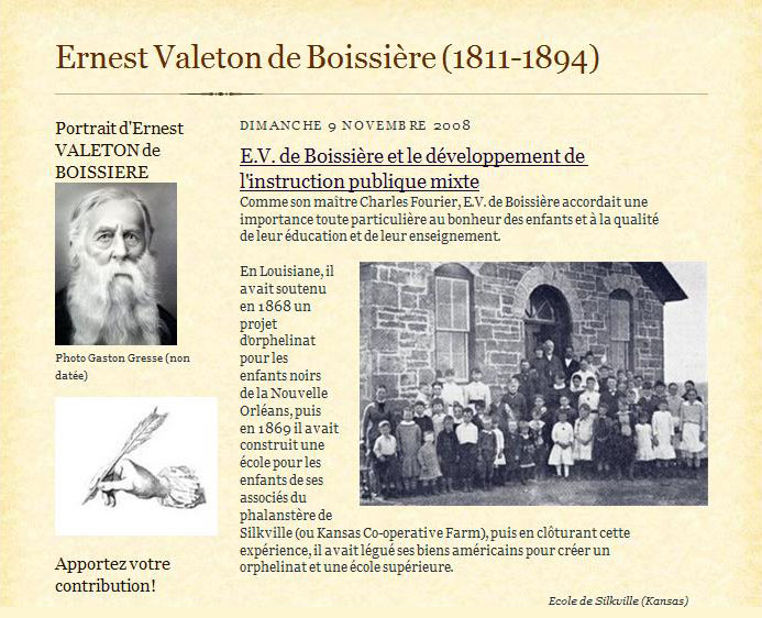 http://ernest-valeton-de-boissiere.blogspot.fr/ Ernest Valeton de Boissière