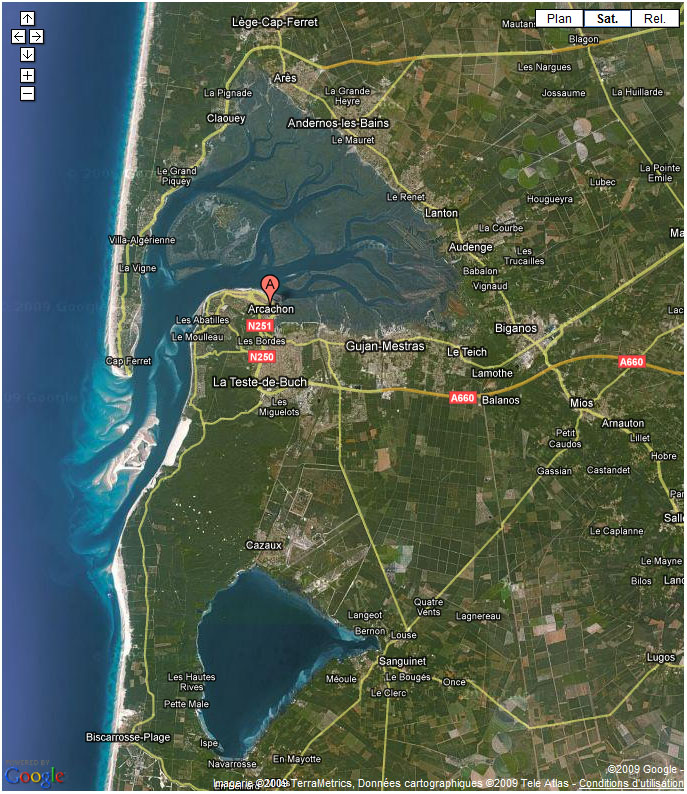 BLOG-Bassin et lac Google Maps