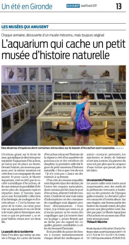 L'aquarium qui cache un petit musée d'histoire naturelle - Sud-Ouest-10-8-2017