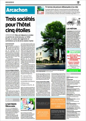 Arcachon - 3 sociétés pour l'hôtel 5 étoiles - Sud-Ouest du 9 Février 2016