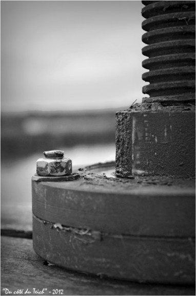 BLOG-DSC_18340-boulon écrou écluse du pont domaine de Certes N&B