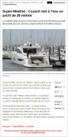 Gujan-Mestras - Couach met à l'eau un yacht de 28 mètres - Sud-Ouest du 11 Avril 2003