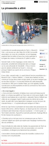 La pinassotte a attiré - Sud-Ouest du 29 Avril 2013