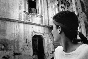 Samer Mohrad -  War Children, Lebanon 1985-1992 Frontline between east and west Beirut seen from the west, downtown Beirut, Lebanon 1989