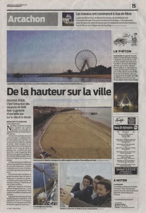 Sud-Ouest du 25 Décembre 2013 - De la hauteur sur la ville