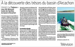 À la découverte des trésors du bassin d’Arcachon - Sud-Ouest du 5 Septembre 2014 À la découverte des trésors du bassin d’Arcachon - Sud-Ouest du 5 Septembre 2014