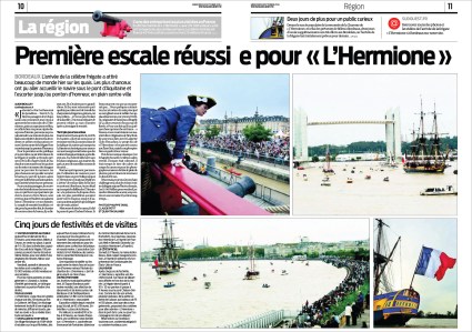 Hermione pages 11 & 12 Sud-Ouest 8 Octobre 2014