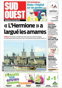 Hermione une Sud-Ouest 14 Octobre 2014