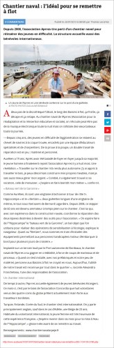 Chantier naval - l’idéal pour se remettre à flot - Sud-Ouest du 25_07_13