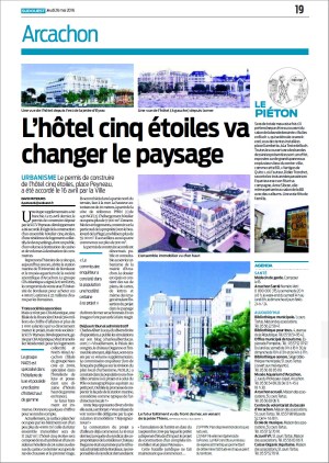 L'hôtel 5 étoiles va changer le paysage - Page 19 Sud-Ouest du 26 Mai 2016