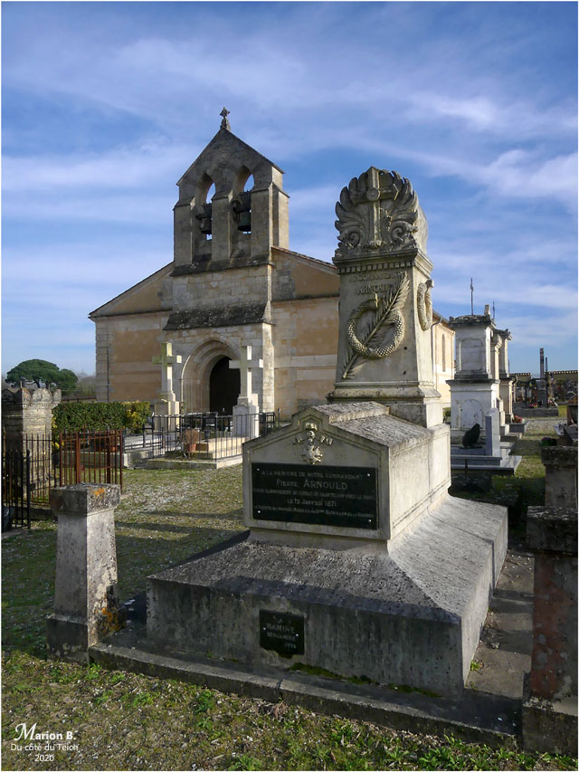BLOG-P1010154-église St Martin Labarde et tombte Cdt Pierre Arnould