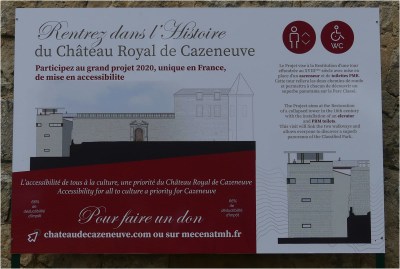 projet 2020 de mise en accessibilité du château de Cazeneuve