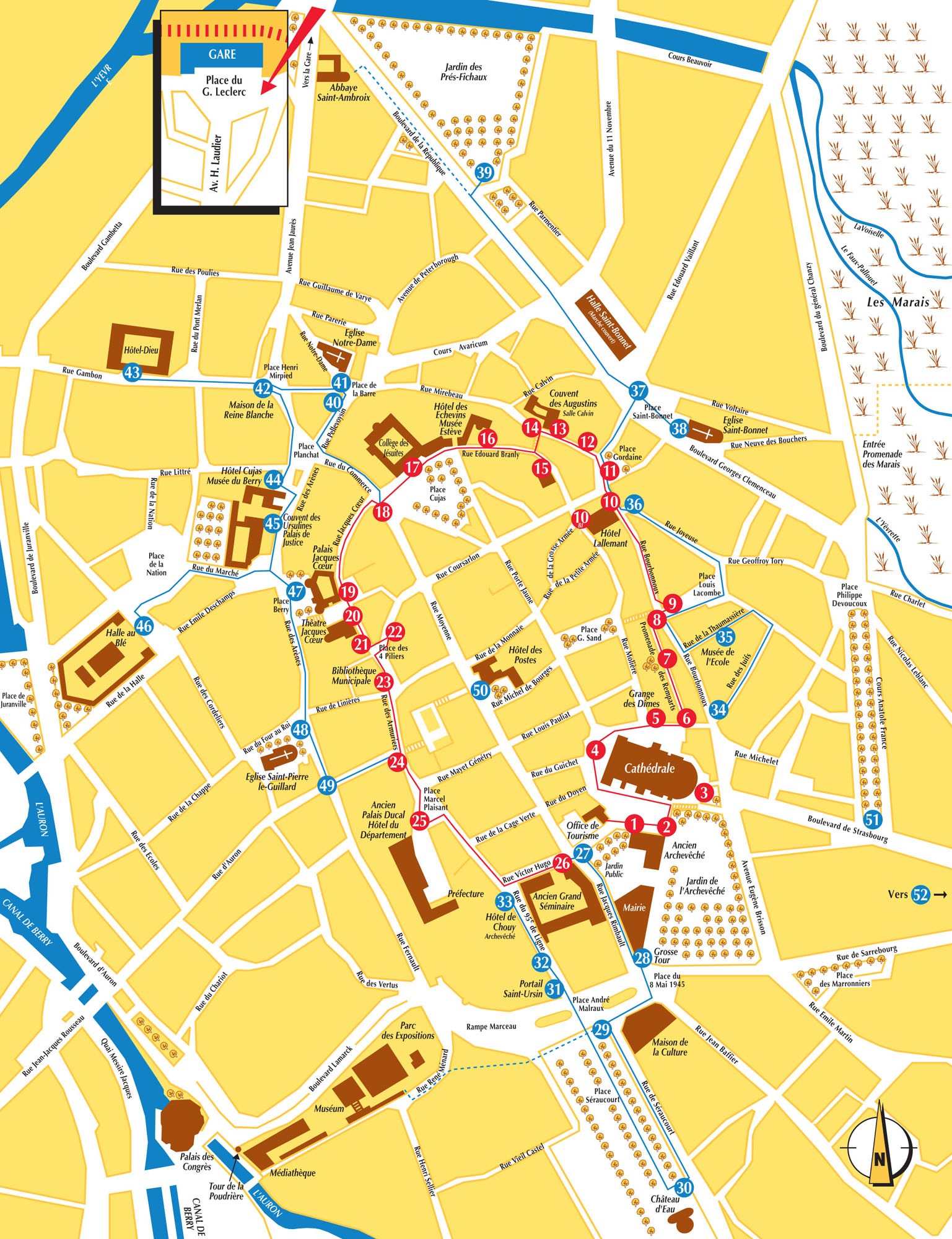 Bourges Le Chemin De L cole Et Le Centre Historique Du C t Du Teich bourges-le-chemin-de-l-cole-et-le-centre-historique-du-c-t-du-teich
